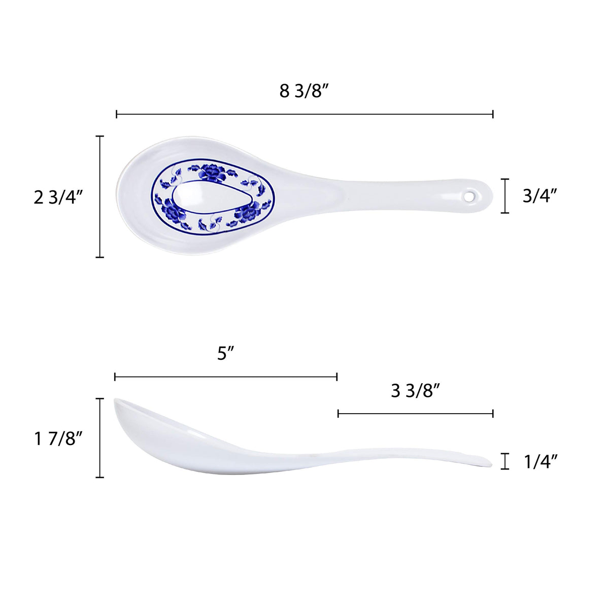 Lotus melamine dinnerware collection 2 1/2 oz by Thunder Group – Melamine, White Blue, Model 7007B
