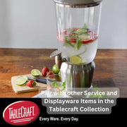 Tablecraft 2.5 Gallon Upscale Drink Dispenser / 11 x 13.5 x 24" / Stainless Steel Iced Beverage Dispensers