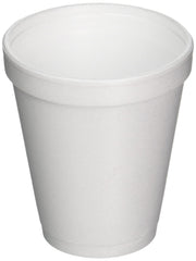 DART CONTAINER J-Style Styrofoam Drink Cups (1000 Per Case), White, 8 oz (8J8)