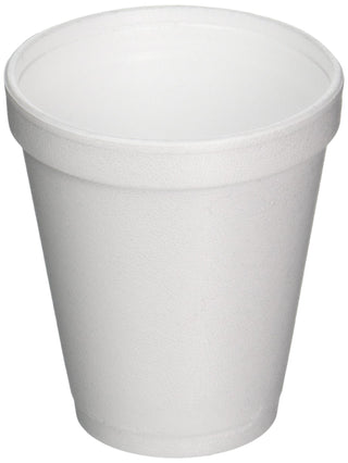 DART CONTAINER J-Style Styrofoam Drink Cups (1000 Per Case), White, 8 oz (8J8)