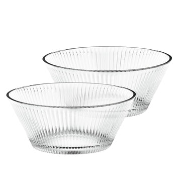 Classic Design Bowl with Functional Elegance for Salads and Sides by by Nachtmann – 1, Glass, Transparent, Pack of 2, Model 105576