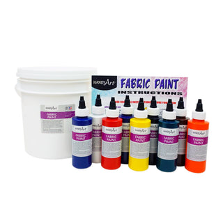 9 color - 4 ounce Fabric Paint Kit by Handy Art – Оnе Расk, Water-Based Paint, Assorted, Pack of 9, Model RPC885060