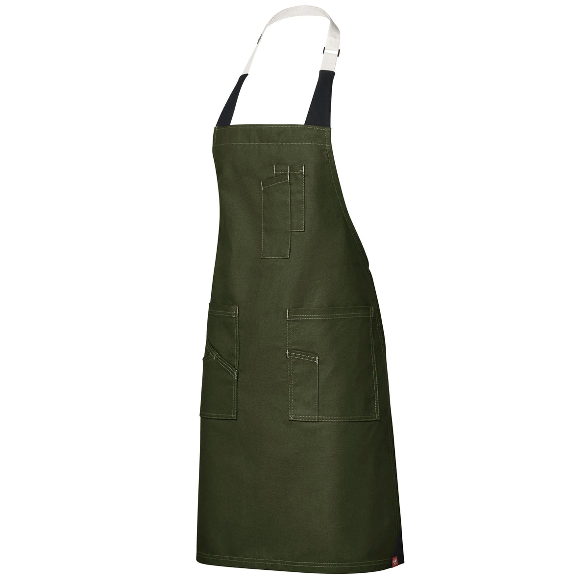 Red Kap Olive / 22W x 34L / Flex Strap Utility Bib Apron Girls