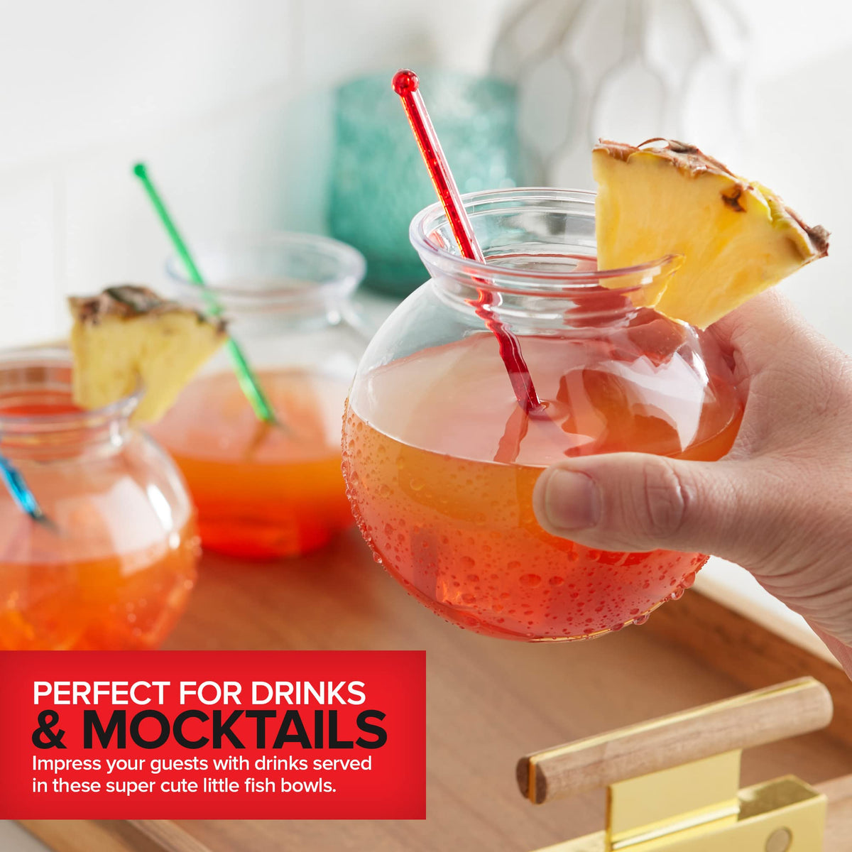 Small Round Plastic Fish Bowls for Parties (12 Pack) 16 oz Clear Mini Drink Bowl by Stock Your Home – 12 Pack, 16.0 fluid_ounces, Plastic, Clear, Pack of 12