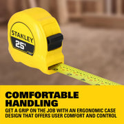 STANLEY 7.6 m / Black, Yellow / Classic Tape Measures