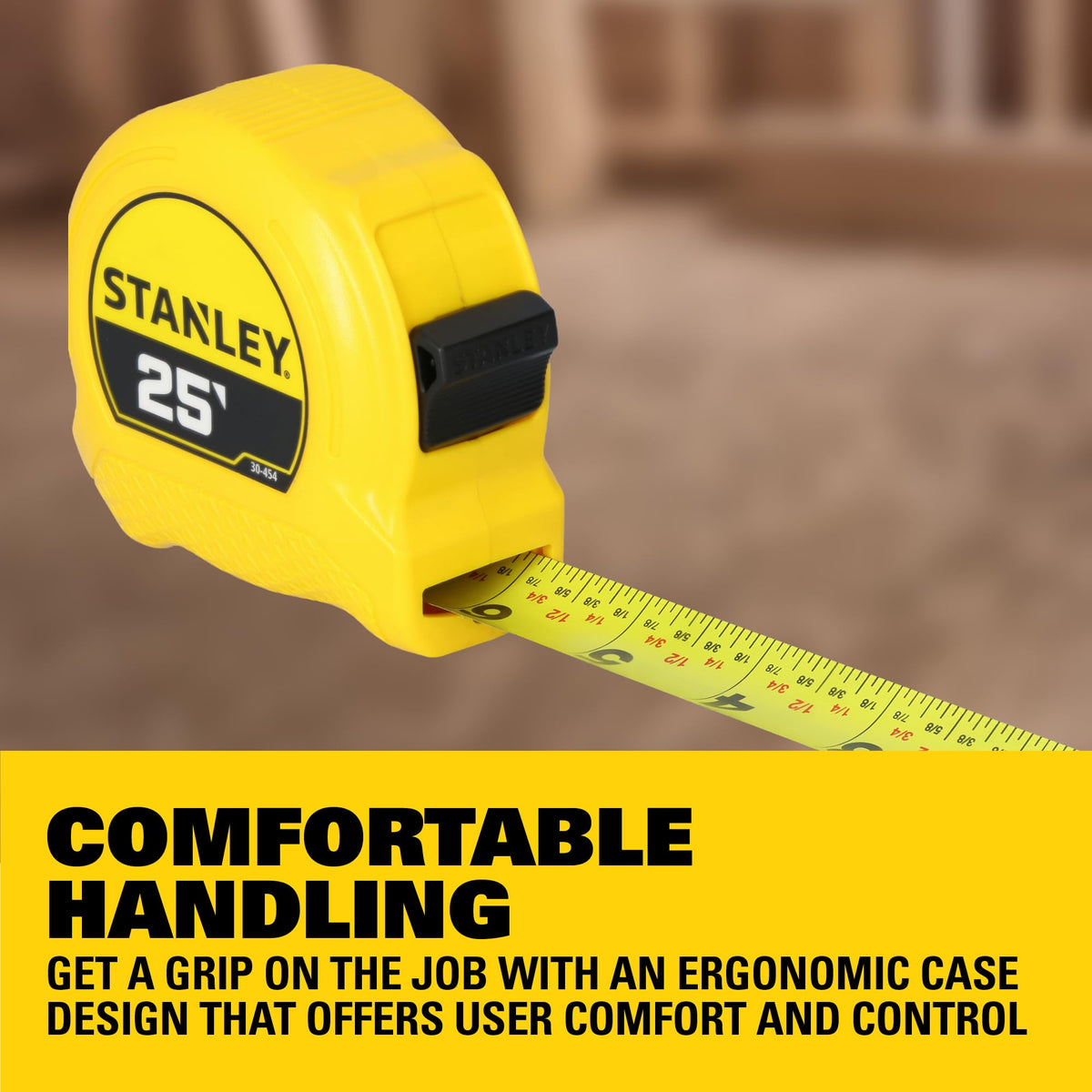STANLEY 7.6 m / Black, Yellow / Classic Tape Measures