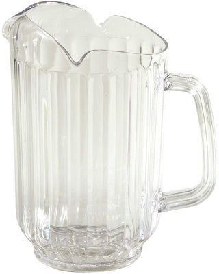 60 oz Clear Plastic Water Pitcher by Winco – 60 Ounces, Polycarbonate (PC), Clear, Model wpct-60c