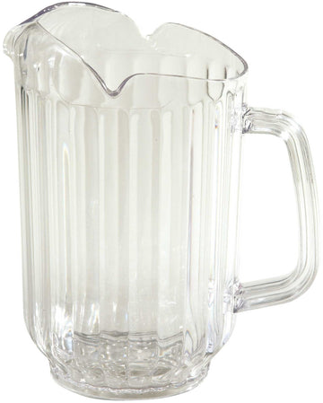 60 oz Clear Plastic Water Pitcher by Winco – 60 Ounces, Polycarbonate (PC), Clear, Model wpct-60c