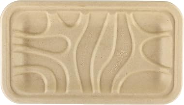 World Centric Fiber Trays, PLA Lined, PFAS Free, 8.3 x 4.9 x 0.7, Natural, 500/Carton (TRSC17SLLF)