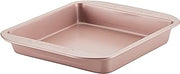 Farberware Nonstick Bakeware Baking Pan / Nonstick Cake Pan, Square - 9 Inch, Rose Gold