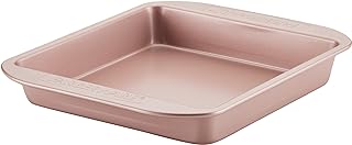 Farberware Nonstick Bakeware Baking Pan / Nonstick Cake Pan, Square - 9 Inch, Rose Gold