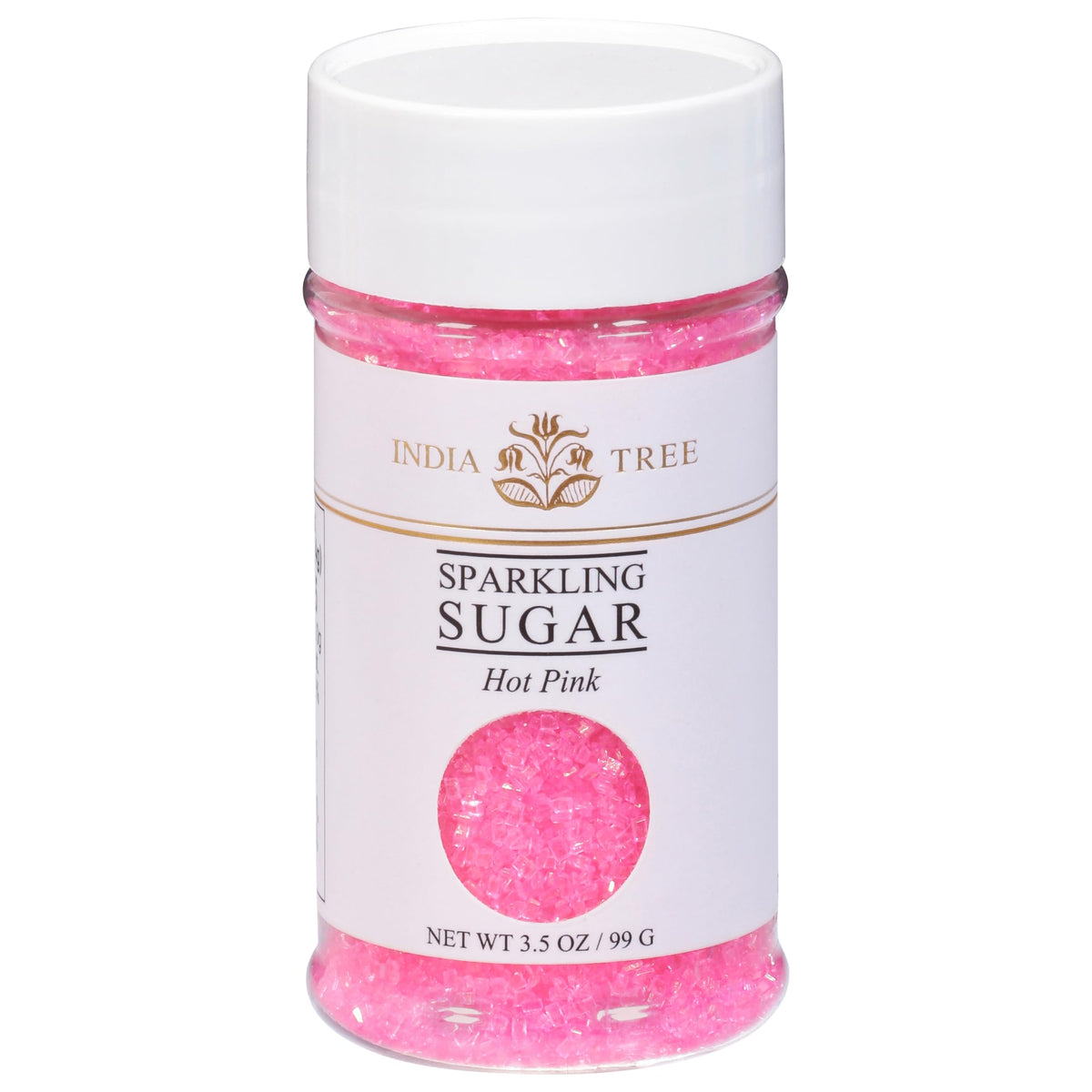 Hot Pink Sparkling Sugar by India Tree – 3.5 Ounces, Pink, Model 10217