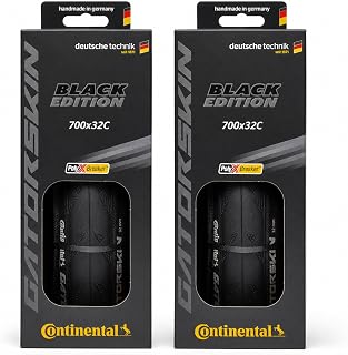 Continental Gatorskin Black Edition - Road Bike Tire | Tough Tire for Daily Riding - PolyX Breaker, Duraskin, 2 Pack