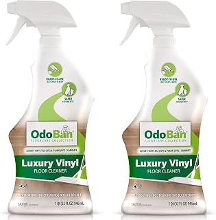 OdoBan Ready-to-Use Luxury Vinyl Floor Cleaner, Streak Free and Neutral PH Formula, Made in the USA, Scentless, 32 Oz Spray 2-Pack