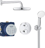GROHE 34727000 Shower System Flush-Mounted with Tempesta 210 Chrome, 34727000