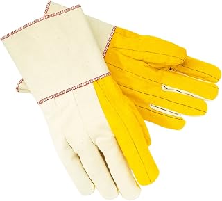 MCR Safety 8516G Golden Chore Gloves Quilted Palm, Yellow, Large, 1-Pair