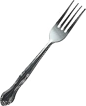 Winco 12-Piece Elegance Dinner Fork Set, 18-0 Stainless Steel,Silver | Dishwasher safe, Floral embellishments, Restaurant service, Great for Entrees, Salads, Pasta and Table Service