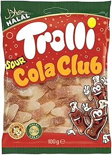 Trolli Sour Cola Club I Cola flavored Gummy Bottles with Sour Coating I 100g 3.5 ounce