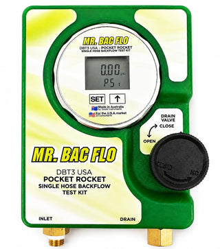 Single Valve Digital Gauge Backflow Prevention Test Kit by Mr. Bac Flo – Model DBT2 USA