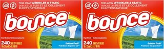 Bounce Fabric Softener Sheets, Outdoor Fresh, 240 Count (Pack of 2)