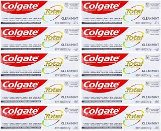 Colgate Total Toothpaste, Clean Mint, Travel Size 0.88 oz (24.9g) - Pack of 1010