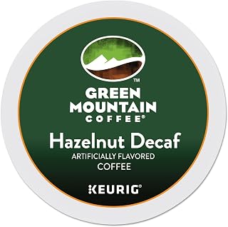 Green Mountain Coffee Roasters Green Mountain Coffee Hazelnut Decaf, Light Roasted, K-Cup Portion Pack for Keurig K-Cup Brewers, 24-Count