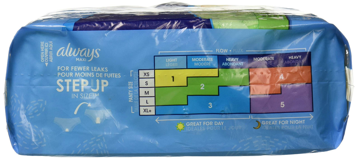 Maxi Long Without Wings - 6 Pack by Always – 42 Count, Cotton, Pack of 42, Model 037000281597