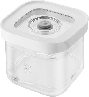 ZWILLING FRESH & SAVE CUBE Box, size S, modular & stackable container, airtight & vacuumable storage, dishwasher friendly, transparent