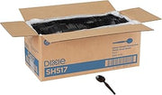 Dixie 5.75" Heavy-Weight Polystyrene Plastic Soup Spoon by GP PRO (Georgia-Pacific), Black, SH517, (Case of 1,000), 1 Box/Case