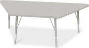 Jonti-Craft Berries 6443JCE000 Trapezoid Activity Tables - 30" X 60", E-Height - Freckled Gray/Gray/Gray