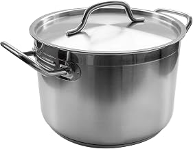 40 Qt Stainless Steel Stock Pot w/Cover