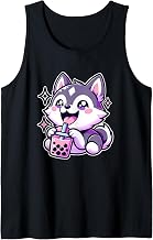 Pastel Goth Alaskan Klee Kai Dog Bubble Tea Tank Top