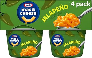 Kraft Mac and Cheese Dinner, 4 Microwaveable Cups, Jalapeño Flavor