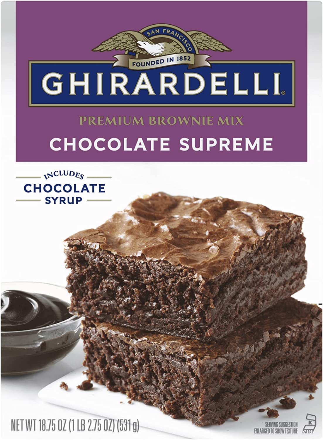 Chocolate Supreme Brownie Mix by Ghirardelli – 17.75 oz, Model DCS-1626B