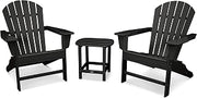 Polywood South Beach 3-Piece Adirondack Chair Set with Side Table