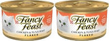 Fancy Feast Purina Wet Cat Food Flaked Chicken and Tuna Feast - 3 oz. Cans (Pack of 48)
