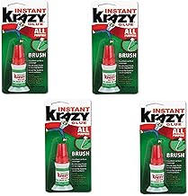 Krazy Glue KG92548R Brush-On Glue, 5 g Tube (Pack of 4)