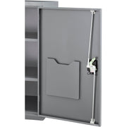 Wall Mount Storage Cabinet with Locking Recessed Handle by Global Industrial – Alloy Steel, Gray, Model 269877GY