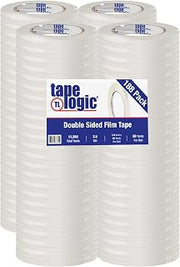 Tape Logic (188 Rolls) 1/4 Inch x 60 Yards, White Multipurpose Double Sided Film Tape, for Splicing, Crafts, General Purpose Mounting and Office Use