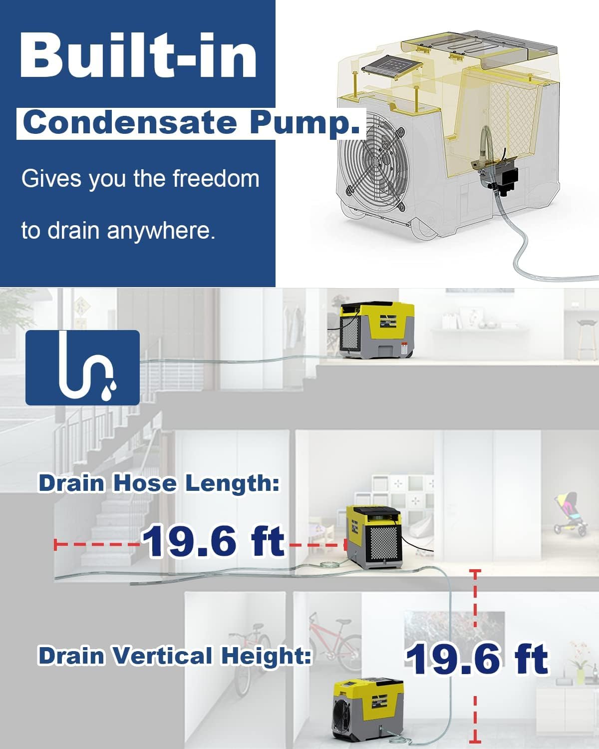 ALORAIR Yellow / Large / 180.0 pints Dehumidifiers