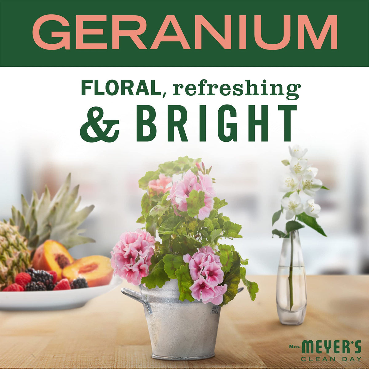 Mrs. MEYER'S Geranium / 44.5 Fl Oz (Pack of 1) / Pink All-Purpose Cleaners