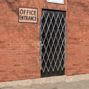 Folding Door Gate by Illinois Engineered Products – 48" W x 71" H, Alloy Steel, Gray, Model D71