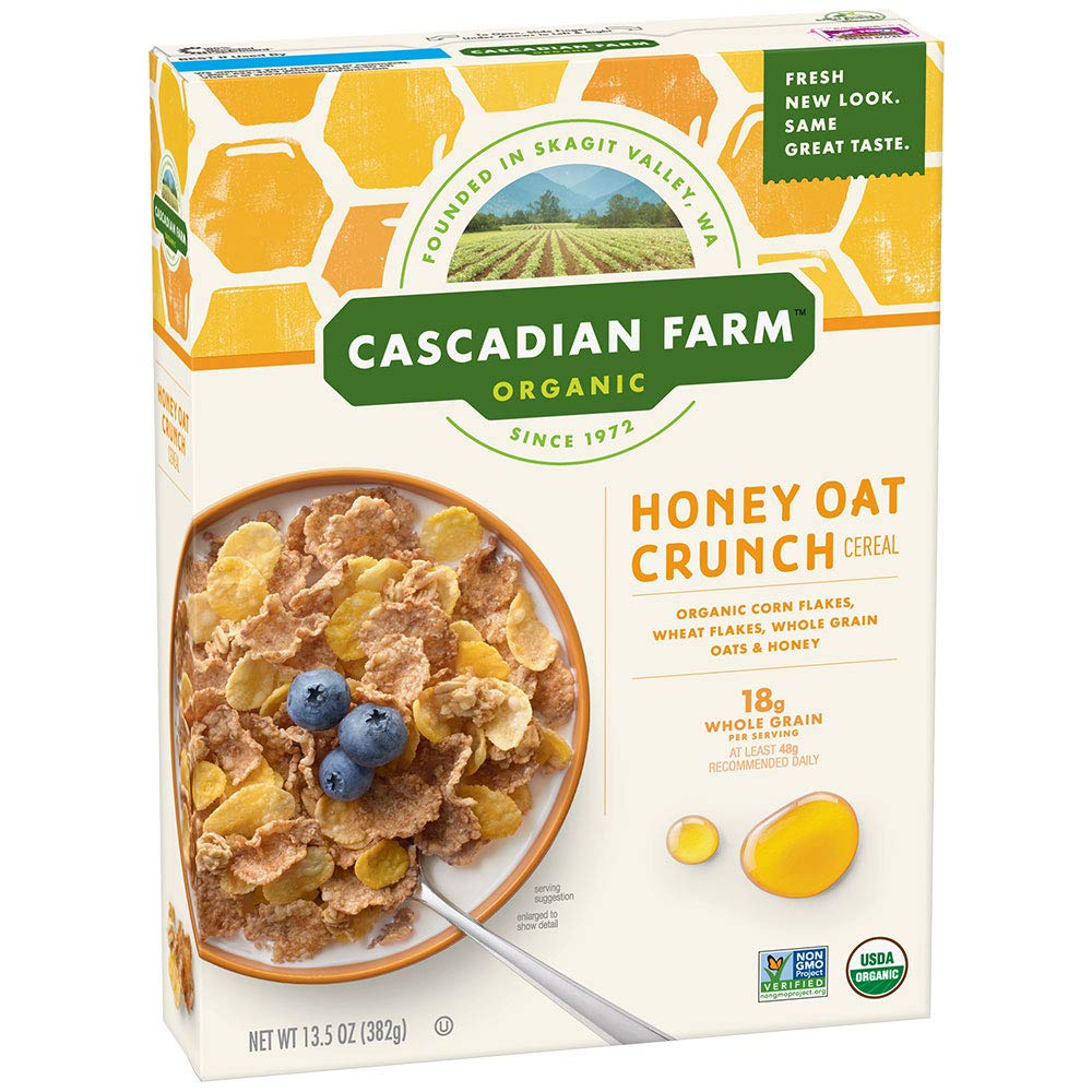 Cereal - Organic Corn Flakes Wheat Flakes Whole Grain Oats and Honey - Case of 10-13.5 oz. by Cascadian Farm – One Size, No Color, Pack of 10, Model 18923