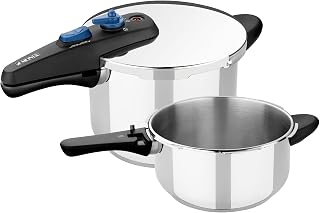 Braisogona M570005 Monix Veloce Stainless Steel Pressure Cooker Set, Silver