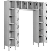 Global Industrial 16 Person Clear View Locker – Digital Lock, 72" Wx18 Dx78 H, Gray, Unassembled