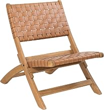 Zuo Sunflare Lounge Chair Brown, Brown Lounge Chair, Modern, Weather Resistant Solid Acacia Wood Frame with Synthetic Rattan Weave, Solid Acacia Wood, Outdoor Living, 24" W x 30.7" D x 29.1" H