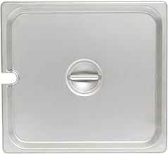 Thunder Group STPA5120CS Steam Table Pan Cover 1/2 Size Slotted with Handle
