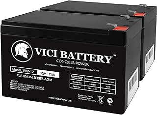 Vici 12V 7AH 2 Pack SLA Battery for Liftmaster CSL-24VDC Slider Gate Battery Brand Product