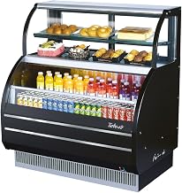 Turbo Air - TOM-W-40SB-N - 39 in Black Dual-Zone Refrigerated Display Case