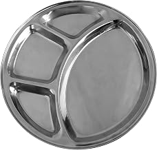 Thunder Group 12 1/2" 4- compartment tray, stainless steel, comes in each